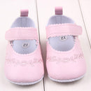 Baby Girl First Walkers PU Leather Cute Princess Crib Shoes(Pink)