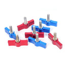 10PCS T-shaped Screw Multi-directional Adjustment Hand Screw Aluminum Alloy Handle Screw, Specification:M6(Red)
