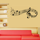 Music Sound Notes Wall Decal Bedroom Music Classroom Decor Removable Music Sticker, Size:M 39cmx100cm(Black)