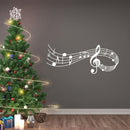 Music Sound Notes Wall Decal Bedroom Music Classroom Decor Removable Music Sticker, Size:M 39cmx100cm(Black)