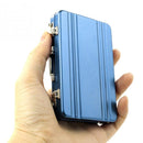 Aluminum Storage Box Business Card Holder Credit Card Bank Card Storage Box(Gold)