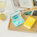 Eyekan Lovers Cartoon Cute Book Travel Glasses Contact Lenses Box for Eyes Care(Black)