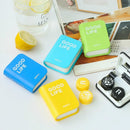 Eyekan Lovers Cartoon Cute Book Travel Glasses Contact Lenses Box for Eyes Care(Sky Blue )