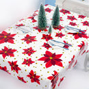 2 PCS Christmas Creative Disposable PVC Printed Tablecloth Table Decoration(Leaf)
