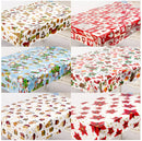 2 PCS Christmas Creative Disposable PVC Printed Tablecloth Table Decoration(Leaf)