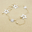 Christmas Decoration Christmas Tree Wood Decoration Pendant Elk Snowflake House Sling Hanging(D Five-pointed Star)