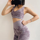 Women Sports Yoga Shock Absorbing Vest Sexy Cross Beauty Back Gathering Fitness Bra, Size: S(Purple)