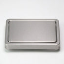Embedded Type Stainless Steel Swing Cover Flip Kitchen Countertop Trash Can Lid Cap, Size:Square 16.2x22.7cm(Silver)