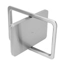 Embedded Type Stainless Steel Swing Cover Flip Kitchen Countertop Trash Can Lid Cap, Size:Square 16.2x22.7cm(Silver)