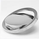 Embedded Type Stainless Steel Swing Cover Flip Kitchen Countertop Trash Can Lid Cap, Size:Square 16.2x22.7cm(Silver)