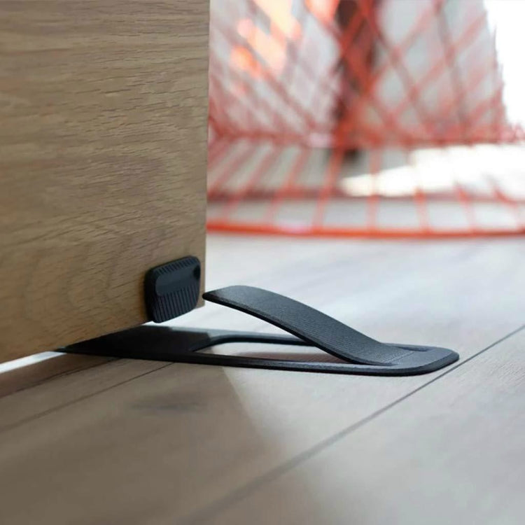 Multi-function Spring Innovative Door Stopper Block Simple Style Door Wedge Holder(Black)