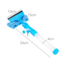 Multi-functional Double-sided Cleaning Scraper Household Tool Spray Water Brush Glass Scraping Tool Cleaner(Blue)