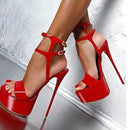 Sexy Nightclub Super High Heels, Size:39(Black)