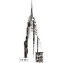 Creative City Building Wall Sticker Bedroom Living Room Sofa TV Background Wall Decoration Large Stickers(Clock tower)