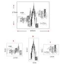 Creative City Building Wall Sticker Bedroom Living Room Sofa TV Background Wall Decoration Large Stickers(Buliding)