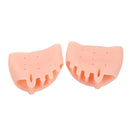 1 Pair SEBS Five-hole Honeycomb Hallux Valgus Toe Correction Front Pad(Skin Color)
