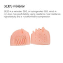 1 Pair SEBS Five-hole Honeycomb Hallux Valgus Toe Correction Front Pad(Skin Color)