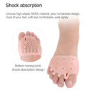1 Pair SEBS Five-hole Honeycomb Hallux Valgus Toe Correction Front Pad(Skin Color)
