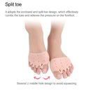 1 Pair SEBS Five-hole Honeycomb Hallux Valgus Toe Correction Front Pad(Skin Color)