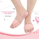 1 Pair SEBS Five-hole Honeycomb Hallux Valgus Toe Correction Front Pad(Skin Color)