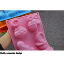 Silicone Baby Toys Shape Bakeware Mold Jelly Pudding Chocolate Cake Decoration, Random Color Delivery