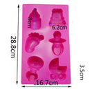 Silicone Baby Toys Shape Bakeware Mold Jelly Pudding Chocolate Cake Decoration, Random Color Delivery