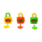 10 PCS Colorful Plastic Cartoon Toy Lock for Kids with Keys Birthday Toy, Random Color Delivery