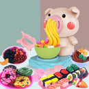 Kids Kitchen Toy Set DIY Noodles Machine Toy Clay Dough Plasticine Ice Cream Machine Mould Play Kit, Random Color Delivery(5 Colors)