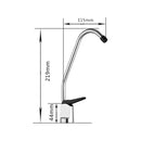 Kitchen Water Purifier Copper Single Cold Basin Gooseneck Shape Faucet(Silver)