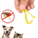 2 PCS Pet Catcher Flea Clipper Animal Deworming Pull Hard Tick Extractor Cats and Dogs Lice Scavenging Flea Hook(Yellow)