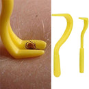 2 PCS Pet Catcher Flea Clipper Animal Deworming Pull Hard Tick Extractor Cats and Dogs Lice Scavenging Flea Hook(Yellow)