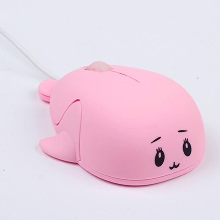 Cute Cartoon Wired Mouse Girl Office Home Laptop Mouse(Pink)