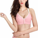 Cotton Nursing Bra Maternity Pregnancy Sports Nursing Breast Feeding Bras, Size:75B(Pink)