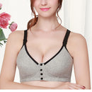 Cotton Nursing Bra Maternity Pregnancy Sports Nursing Breast Feeding Bras, Size:75B(Gray)