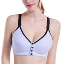 Cotton Nursing Bra Maternity Pregnancy Sports Nursing Breast Feeding Bras, Size:75C(Purple)