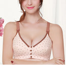Cotton Nursing Bra Maternity Pregnancy Sports Nursing Breast Feeding Bras, Size:85C(Biege)