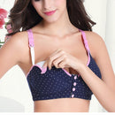 Cotton Nursing Bra Maternity Pregnancy Sports Nursing Breast Feeding Bras, Size:90C(Navy)