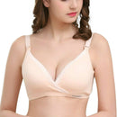 Nursing Maternity Clothing Cotton Breast Feeding Bra for Pregnant Women Pregnancy Breast Sleep Underwear, Size:36/80(Beige)