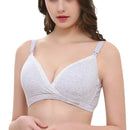 Nursing Maternity Clothing Cotton Breast Feeding Bra for Pregnant Women Pregnancy Breast Sleep Underwear, Size:42/95(Gray)