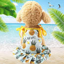 Pet Fruit Print T-Shirt Puppy Dog Cat Cute Fruit Skirt, Size:S(Skirt-Pineapple)