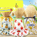 Pet Fruit Print T-Shirt Puppy Dog Cat Cute Fruit Skirt, Size:S(Skirt-Pineapple)