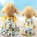 Pet Fruit Print T-Shirt Puppy Dog Cat Cute Fruit Skirt, Size:S(Skirt-Pineapple)