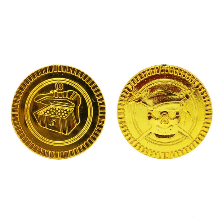 Children Pirate Treasure Toys Treasure Hunting Game Props Pirate gold Coin silver Coin copper Coin toys(Gold)