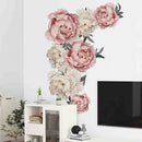 Peony Rose Flowers Wall Sticker Home Decor