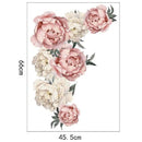 Peony Rose Flowers Wall Sticker Home Decor