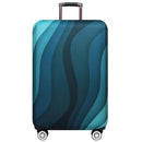 Travel Abrasion-resistant Elastic Luggage Protective Cover Suitcase Dust Covers, Size:29-32 inch(Green Ripple)