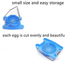 2 PCS Multifunctional Stainless Steel Egg Preserved Egg Slicer Fancy Splitter Kitchen Supplies Egg Cutting Tools(Blue)