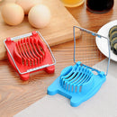 2 PCS Multifunctional Stainless Steel Egg Preserved Egg Slicer Fancy Splitter Kitchen Supplies Egg Cutting Tools(Red)