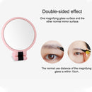 Portable Handheld Folding Adjustable Mount Magnifying Makeup Mirror, Size:2 Times(Green)