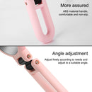 Portable Handheld Folding Adjustable Mount Magnifying Makeup Mirror, Size:10 Times(White)